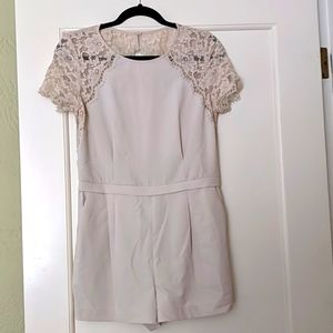 BCBGMaxAzria Lace Open Back Romper